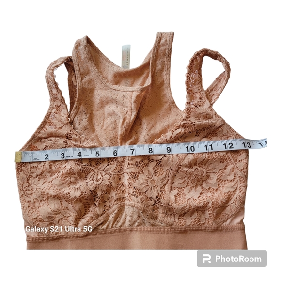 Free People Double Layer Lace Wireless Sport Bralette Nude W/Peachy Tone Size XS - Picture 9 of 12